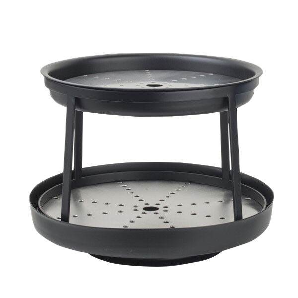 Black Metal 2 Tier Seafood Stand 31 x 23cm (12 1/4 x 9")