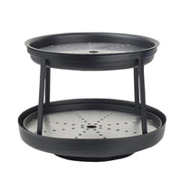 Black Metal 2 Tier Seafood Stand 31 x 23cm (12 1/4 x 9")