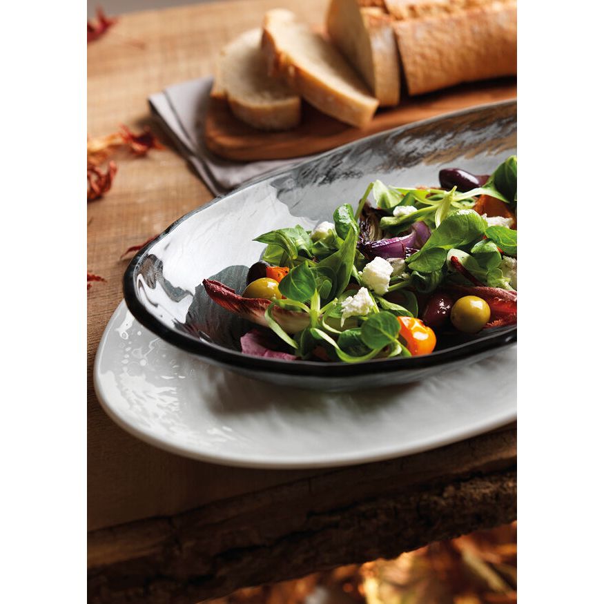 Utopia | Tableware | Scape Glass Clear Oval Bowl 20cm (7 7/8") | Bespoke77