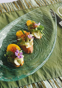 Utopia | Tableware | Scape Glass Clear Oval Platter 40cm (15 3/4") | Bespoke77