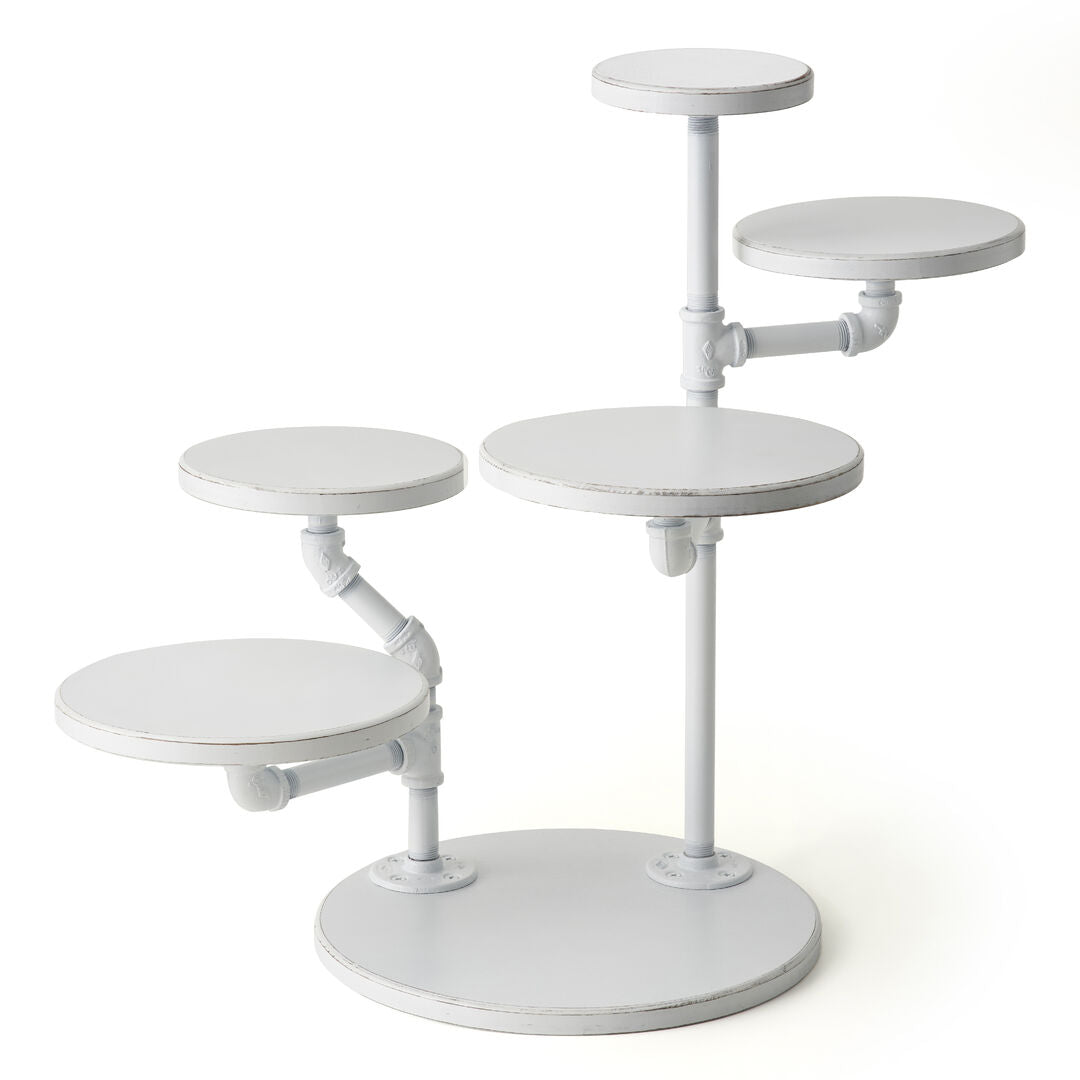 Creations Aged White Multi-Height Stand 35.5 x 61.5cm (14 x 24 1/4")