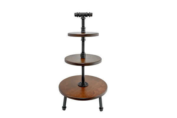Creations Chestnut 3-Tier Stand With Legs 35.6cm x 66cm (14 x 26")