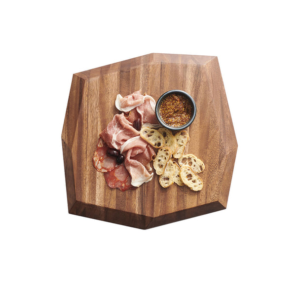 Utopia | Buffet | Creations Wood Square Faceted Acacia Board 38.1cm x 5cm (15 x 2") | Bespoke77