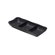 Utopia | Tableware | Zen Black 3 Compartment Tray 8 x 3cm (3 1/8 x 1 1/8") | Bespoke77