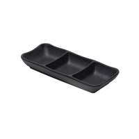 Utopia | Tableware | Zen Black 3 Compartment Tray 8 x 3cm (3 1/8 x 1 1/8") | Bespoke77