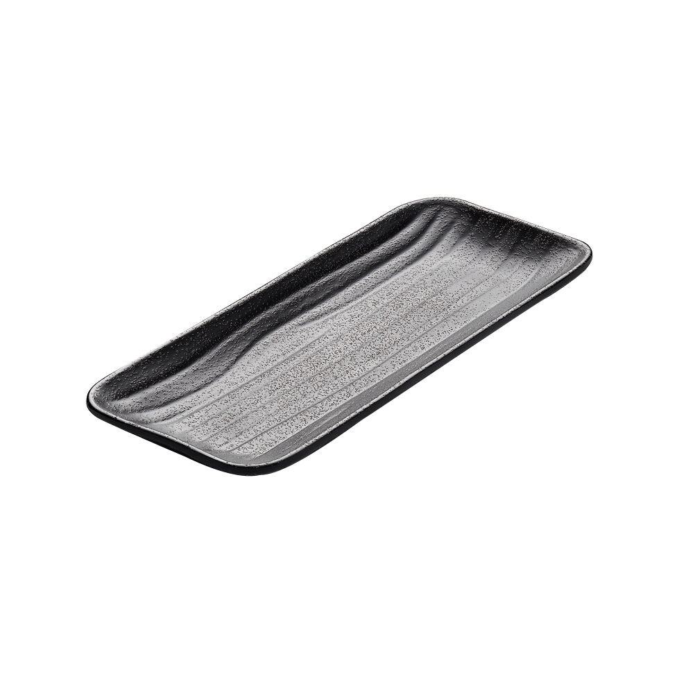 Utopia | Tableware | Zen Black Rectangle Tray 11.7 x 2.8cm (4 5/8 x 1 1/8") | Bespoke77