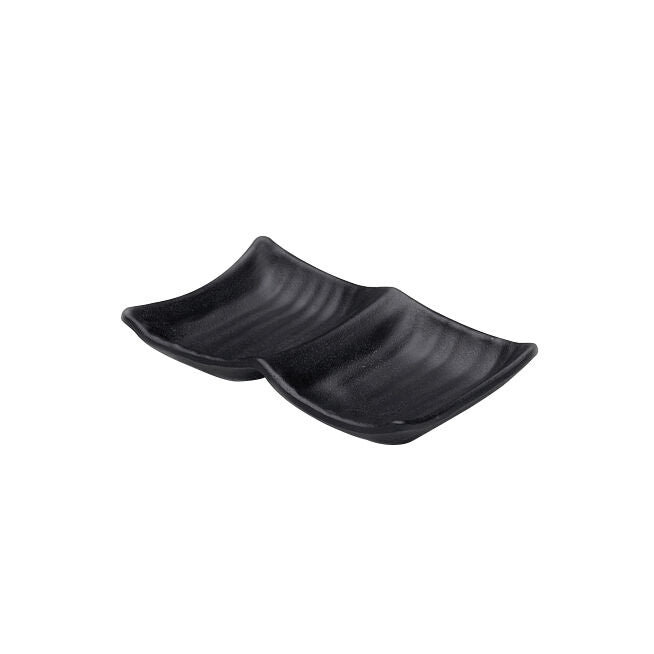 Utopia | Tableware | Zen Black 2 Compartment Tray 8.5 x 2.5cm (3 3/8 x 1") | Bespoke77