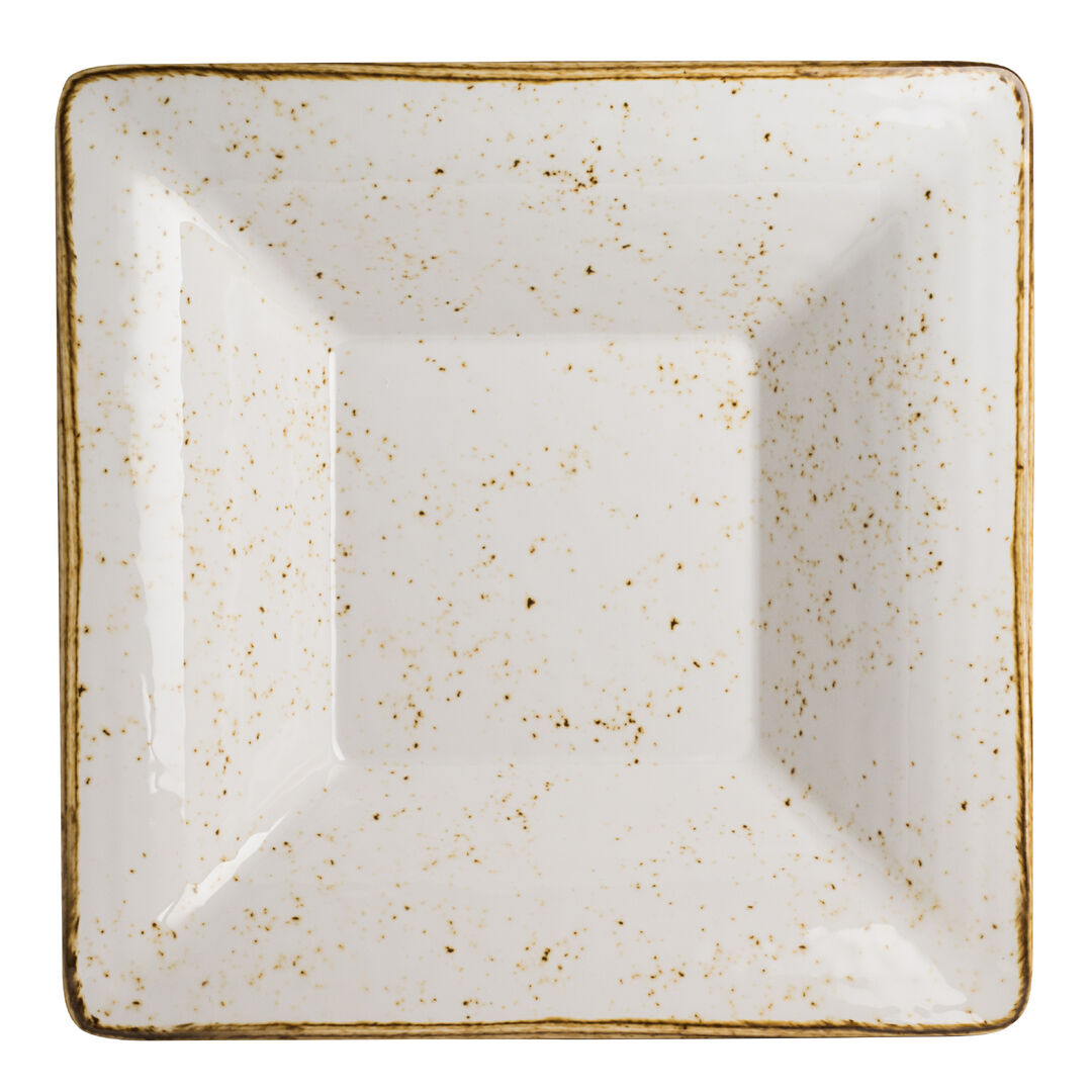 Utopia | Buffet | Craft White Square Pebble Bowl 34.3 x 7.6cm 2.8Ltr (13 1/2 x 3" 3qts) | Bespoke77