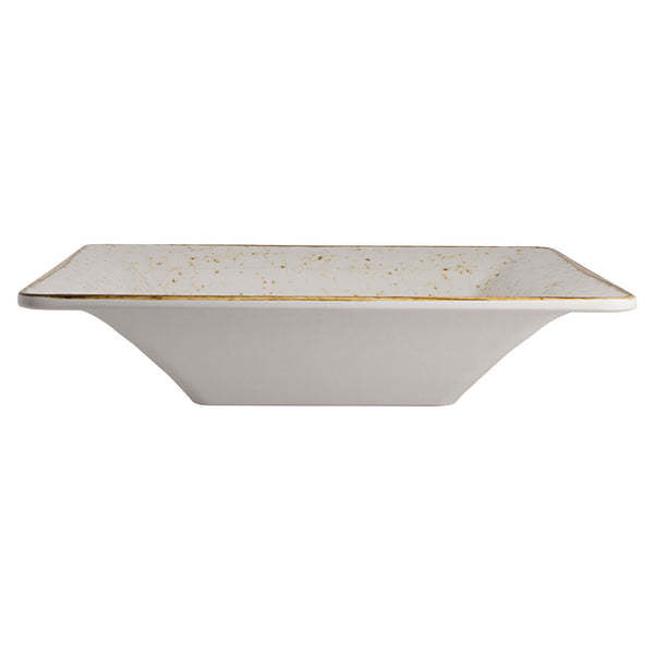 Utopia | Buffet | Craft White Square Pebble Bowl 34.3 x 7.6cm 2.8Ltr (13 1/2 x 3" 3qts) | Bespoke77