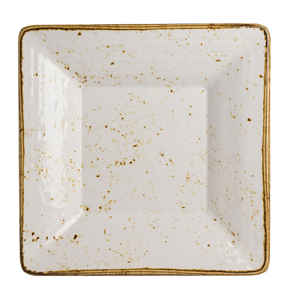 Utopia | Buffet | Craft White Square Pebble Bowl 25.4 x 3.8cm 0.9ltr (10 x 1 1/2" 1qts) | Bespoke77