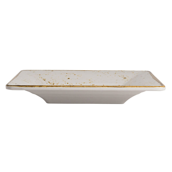 Utopia | Buffet | Craft White Square Pebble Bowl 25.4 x 3.8cm 0.9ltr (10 x 1 1/2" 1qts) | Bespoke77