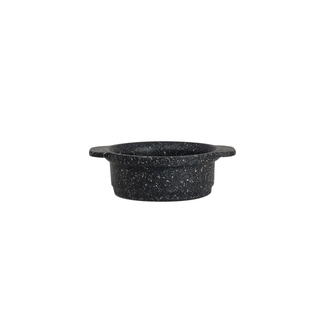 Utopia | Buffet | Black Round Mini Crock 14.6 x 11.4 x 4.5cm 32.5cl (5 3/4 x 4 1/2 x 1 3/4" 11oz) | Bespoke77