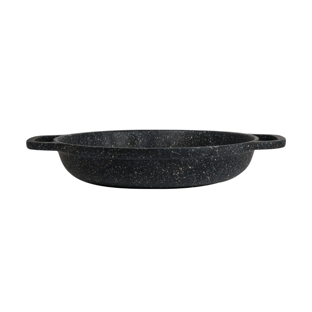 Utopia | Buffet | Black Oval Handled Casserole 26.7 x 18.7 x 4.5cm 85.8cl (10 1/2 x 7 3/8 x 1 3/4" 29oz) | Bespoke77