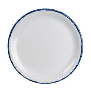 Utopia | Tableware | Blue Dapple Coupe Plate 20.3cm (8") | Bespoke77