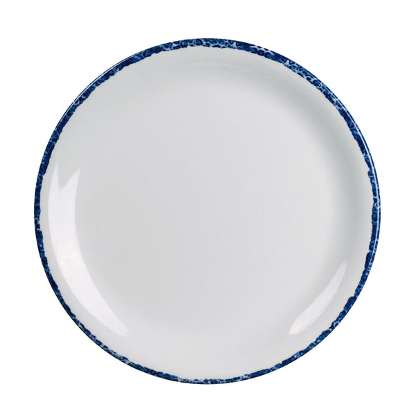Utopia | Tableware | Blue Dapple Coupe Plate 20.3cm (8") | Bespoke77