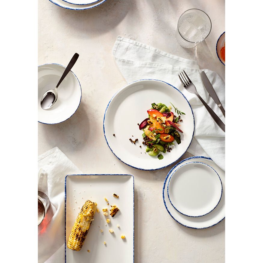 Utopia | Tableware | Blue Dapple Coupe Plate 20.3cm (8") | Bespoke77