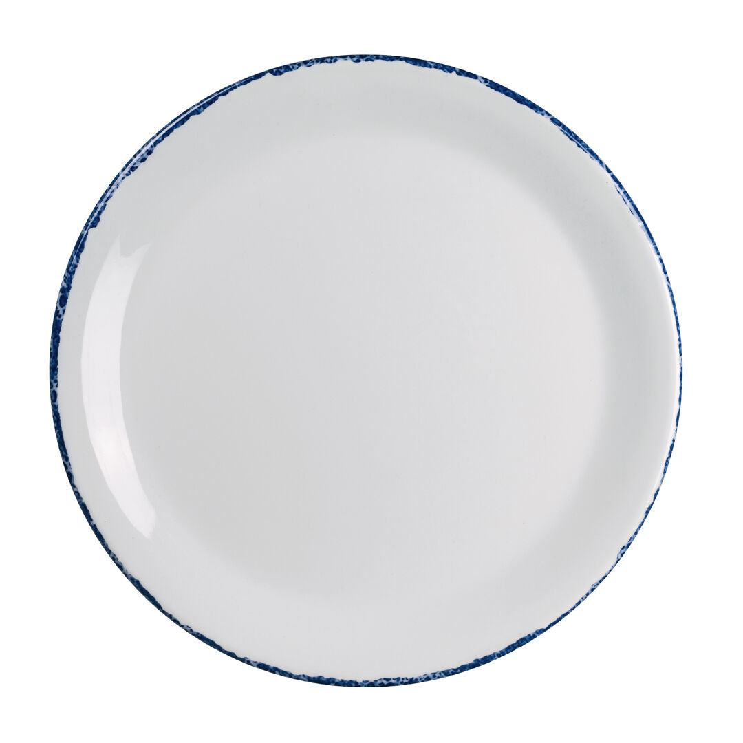 Utopia | Tableware | Blue Dapple Coupe Plate 25.4cm (10") | Bespoke77