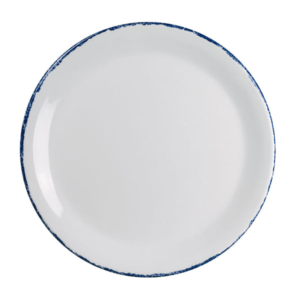 Utopia | Tableware | Blue Dapple Coupe Plate 25.4cm (10") | Bespoke77