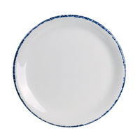 Utopia | Tableware | Blue Dapple Coupe Plate 15.2cm (6") | Bespoke77