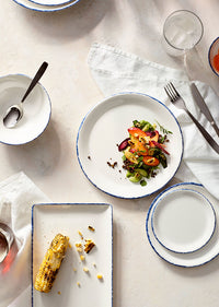 Utopia | Tableware | Blue Dapple Coupe Bowl 11.7cm 14.8cl (4 5/8" 5oz) | Bespoke77