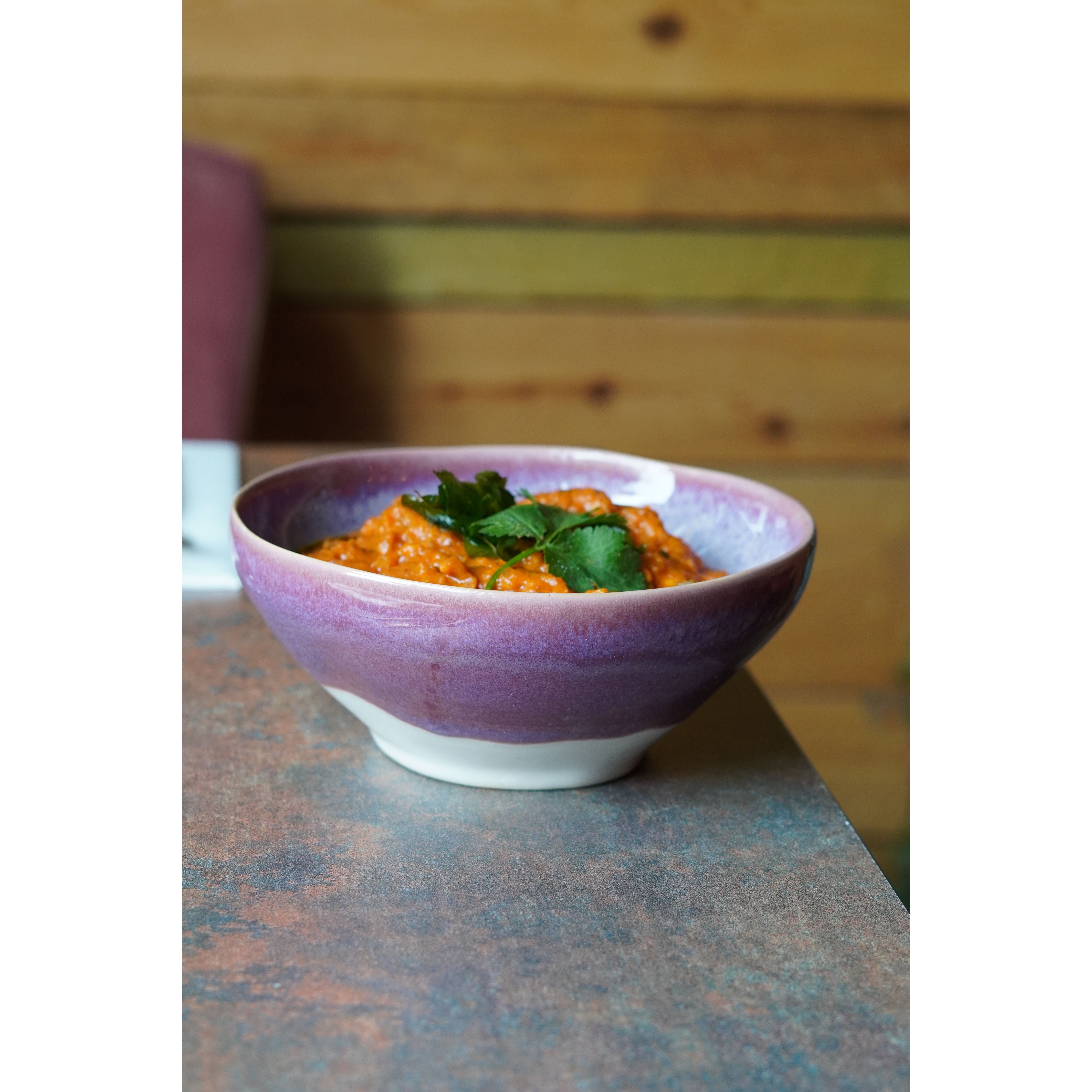 Californian Purple Shoreline Stoneware Organic Bowl 16cm Dia x 7cm H - 650ml/22oz