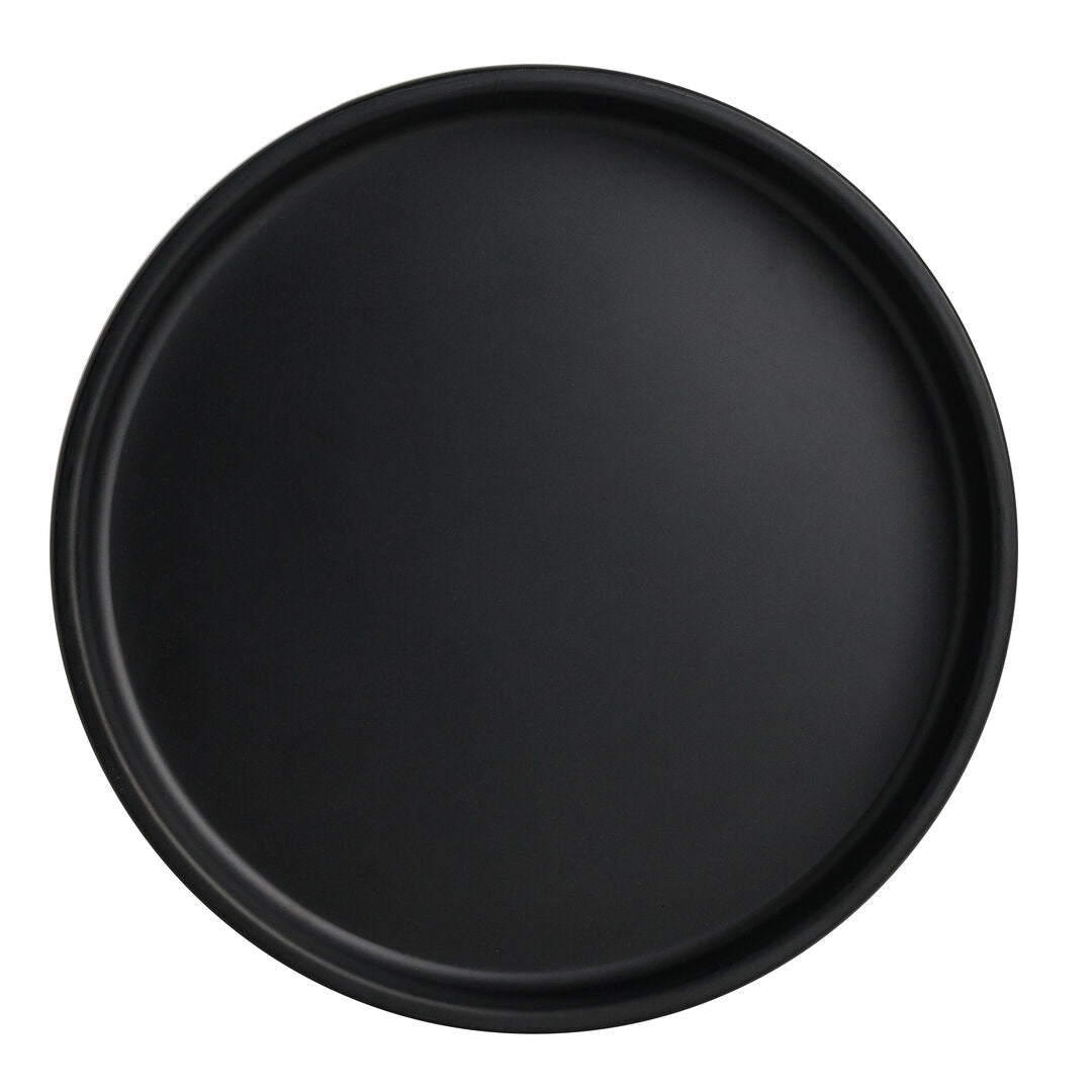 Utopia | Tableware | Cali Black Stack Plate 15.9 x 2.2cm (6 1/4 x 7/8") | Bespoke77