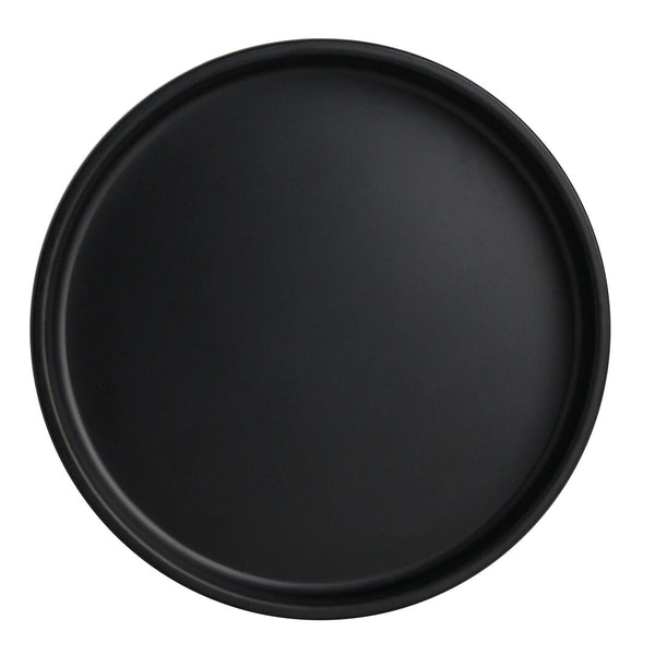 Utopia | Tableware | Cali Black Stack Plate 15.9 x 2.2cm (6 1/4 x 7/8") | Bespoke77