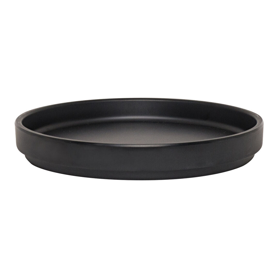 Utopia | Tableware | Cali Black Stack Plate 15.9 x 2.2cm (6 1/4 x 7/8") | Bespoke77