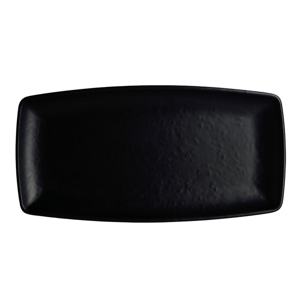 Utopia | Tableware | Cali Black Rectangle Plate 33 x 16.5cm  (13 x 6 1/2" ) | Bespoke77