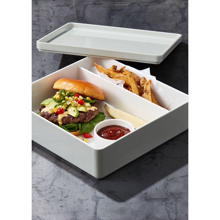 Utopia | Tableware | Nu Bento Grey Lid 26.6 x 25.4 x 2.2cm (10 1/2 x 10 x 7/8") | Bespoke77