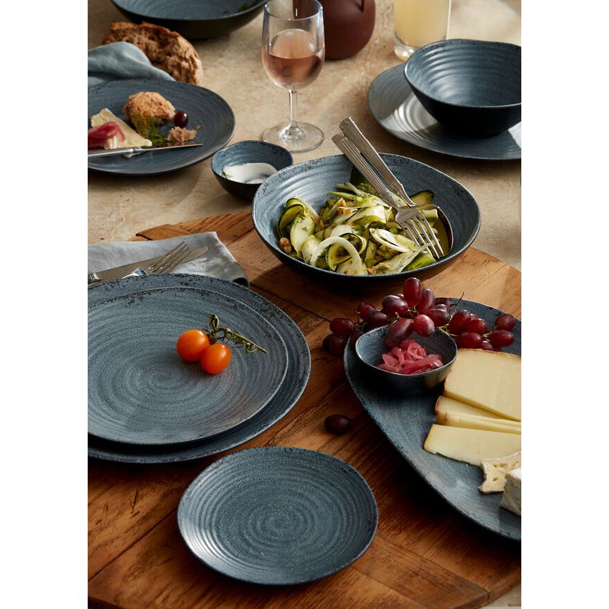 Utopia | Buffet | Pompeii Stone Medium Shallow Round Bowl 29.8 x 6.7cm 2.5ltr (11 3/4 x 2 5/8" 2/3qrt) | Bespoke77