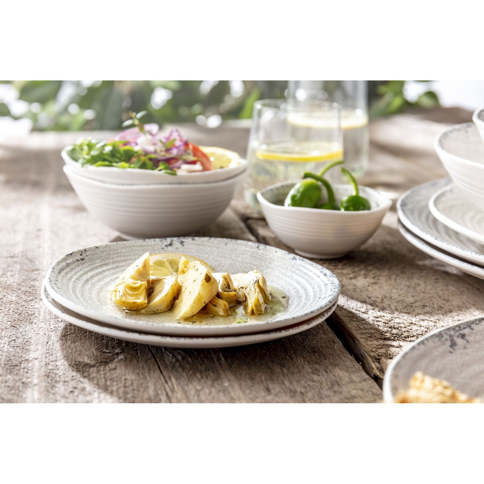 Utopia | Tableware | Pompeii Stone Plate 22.86cm (9") | Bespoke77