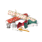 Eco Friendly Christmas Crackers 12 Inch - Xmas Tree/Star Print - Red/Cream