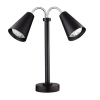 Modern Black Double Heat Lamp 220V EU Plug 55.9cm (22")