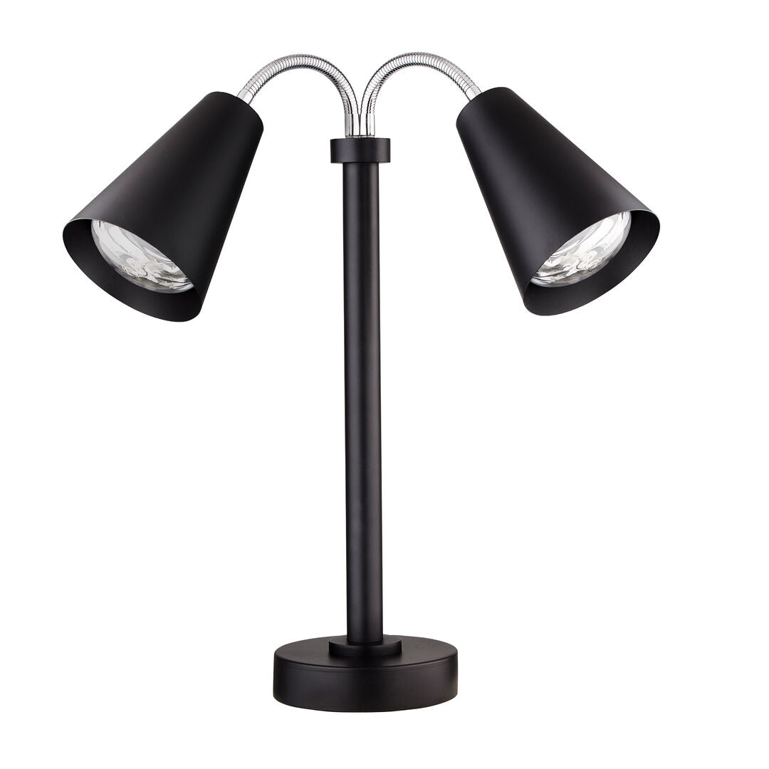 Modern Black Double Heat Lamp 220V UK Plug 55.9cm (22")