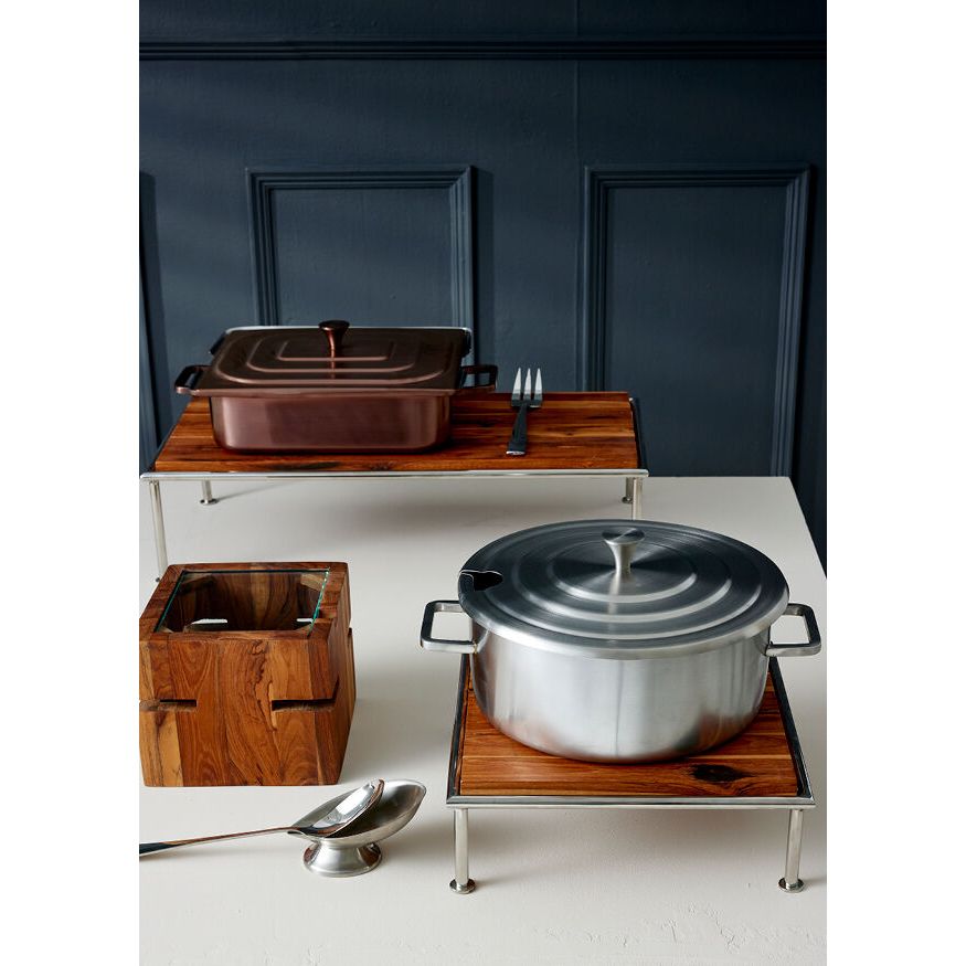 Homestyle Brushed Stainless Round Chafer 30.5 x 25.4 x 12.7cm 1.9ltr (12 x 10 x 5" 2qts)