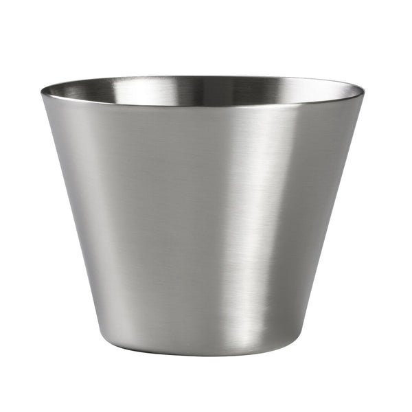 Utopia | Table Presentation | Metal Satin Fry Cup 9.8 x 7.6cm 34cl (3 7/8 x 3" 12oz) | Bespoke77
