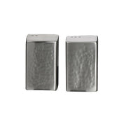 Utopia | Table Presentation | Metal Hammered Rectangle Salt & Pepper Set 3.2 x 5.1cm (1 1/4 x 2") | Bespoke77