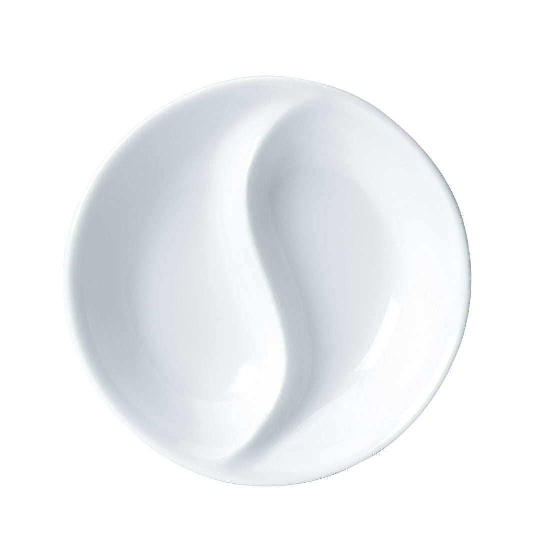 Utopia | Tableware | Oriental Round Divided Dish 9.7 x 2.3cm (3 4/5 x 9/10") | Bespoke77