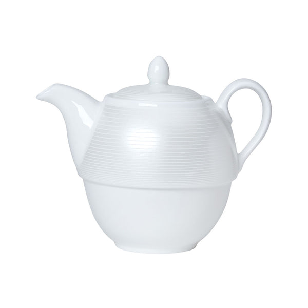 Utopia | Tableware | Spiro Coupe Tea For One Teapot 12.4cm 46cl (5" 16oz) | Bespoke77