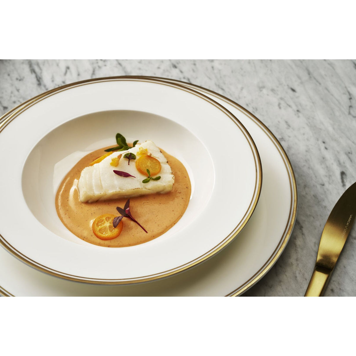 Utopia | Tableware | Burnished Gold Classic Plate 22cm (8 3/4") | Bespoke77