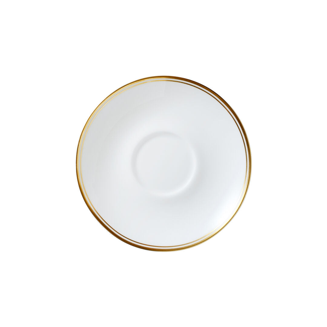 Utopia | Tableware | Burnished Gold Coupe Tea Saucer For One 14.5cm (5 3/4") Fits AND0411A | Bespoke77