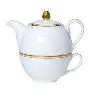 Utopia | Tableware | Burnished Gold Coupe Tea For One Set | Bespoke77