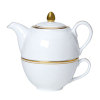 Utopia | Tableware | Burnished Gold Coupe Tea For One Set | Bespoke77