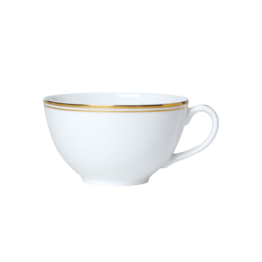 Utopia | Tableware | Burnished Gold Coupe Tea For One Cup 6cm 26cl (2 1/2" 9oz) | Bespoke77