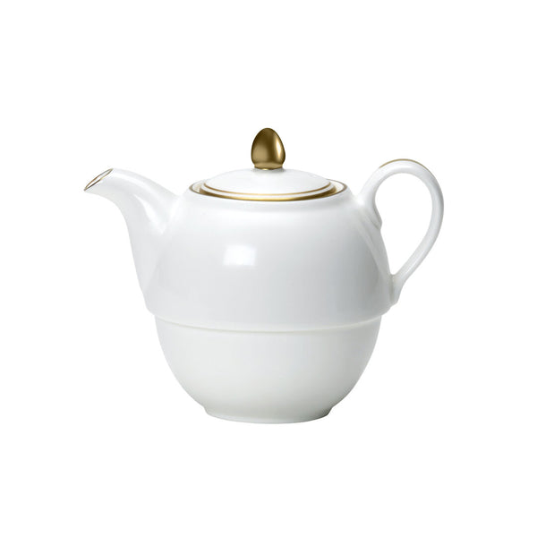 Utopia | Tableware | Burnished Gold Coupe Tea For One Teapot Lid Fits AND0411B | Bespoke77