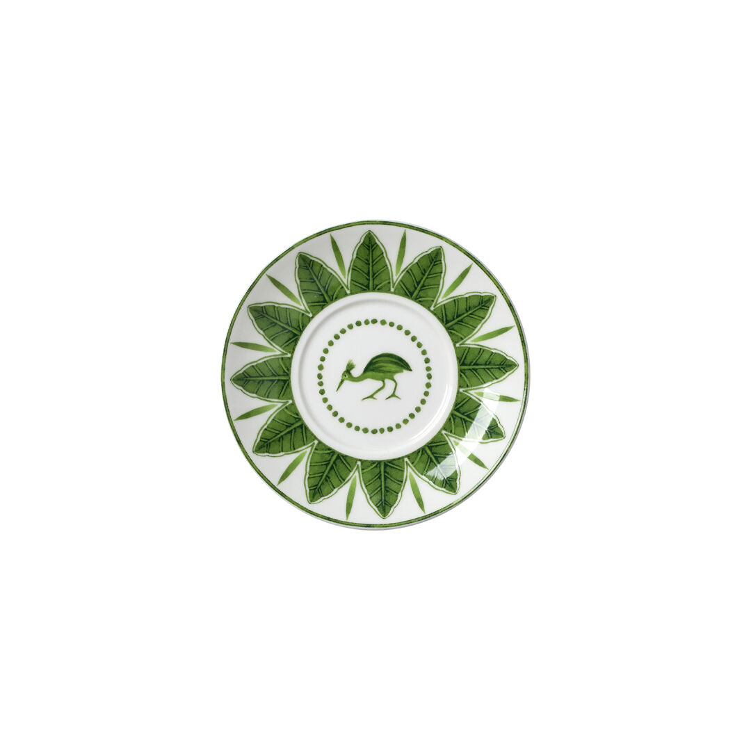 Utopia | Tableware | Sultan's Garden Green Coupe Espresso Saucer 12cm (4 3/4") Fits AND0112 | Bespoke77