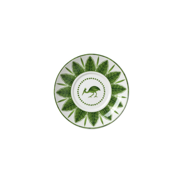 Utopia | Tableware | Sultan's Garden Green Coupe Espresso Saucer 12cm (4 3/4") Fits AND0112 | Bespoke77