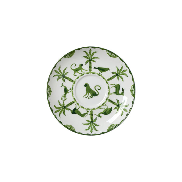 Utopia | Tableware | Sultan's Garden Green Coupe Tea For One Saucer 14.5cm (5 3/4") Fits AND0411A | Bespoke77