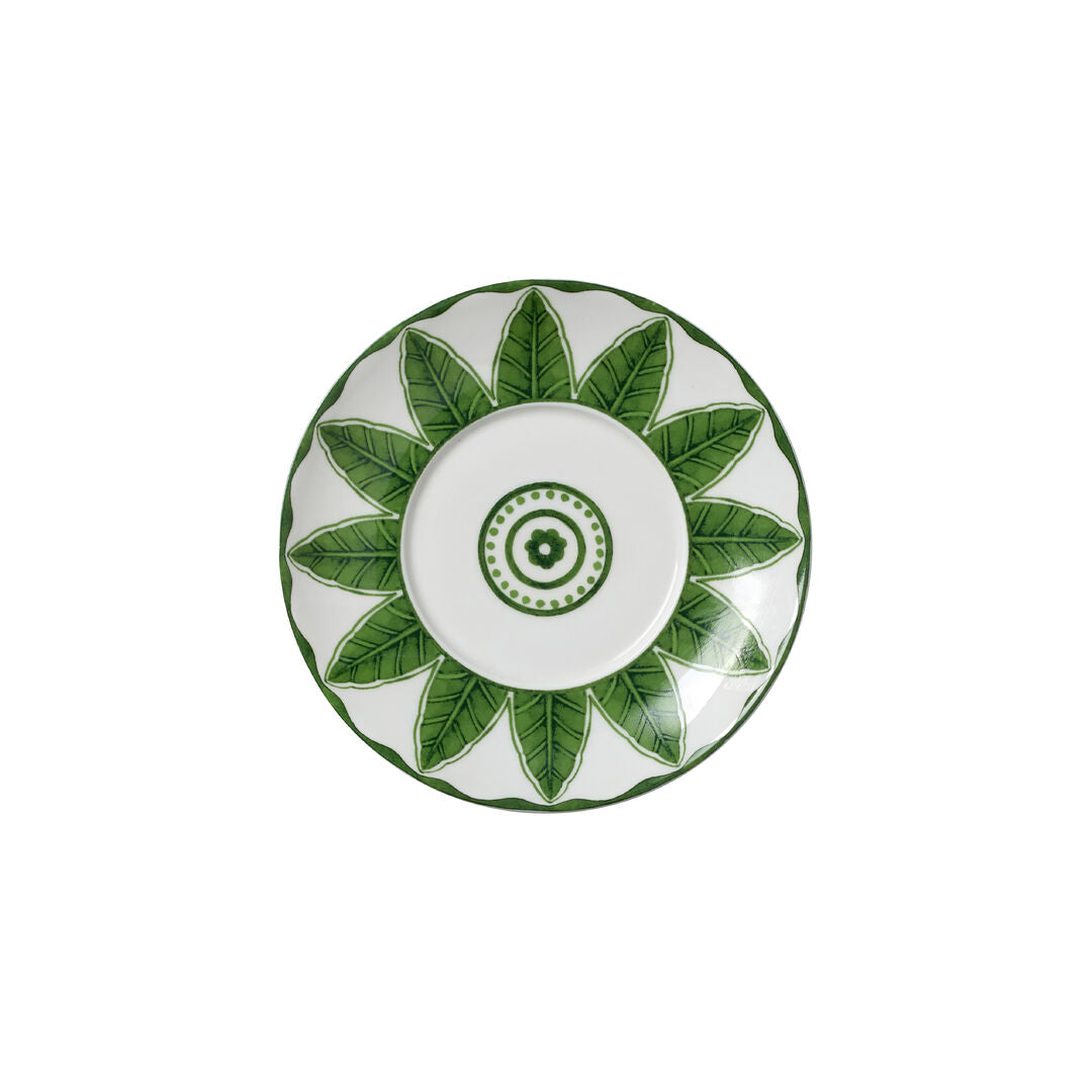 Utopia | Tableware | Sultan's Garden Green Coupe Saucer 16cm (6 1/3") Fits AND0110 | Bespoke77